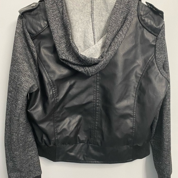 Miss‎ London Jacket Junior Pleather Jacket Black Size Large - Picture 7 of 10